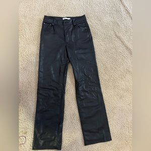 Zara Black Leather Pants